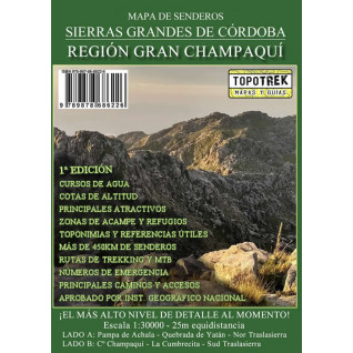 Topotrekk Mapa Topográfico Gran Champaquí