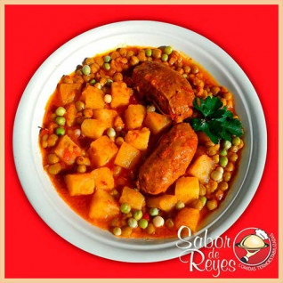 Sabor De Reyes Chorizos A La Pomarola Con Papas Cubo Y Arvejas En Salsa Capri