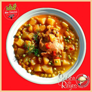 Sabor De Reyes Pollo Con Papas, Arvejas y Salsa a La Italiana